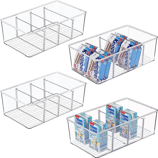 4 PACK FOOD STORAGE ORGANIZER BINS